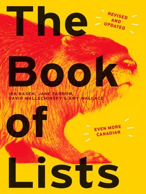 cover image of The Book of Lists, Canada 150 Edition